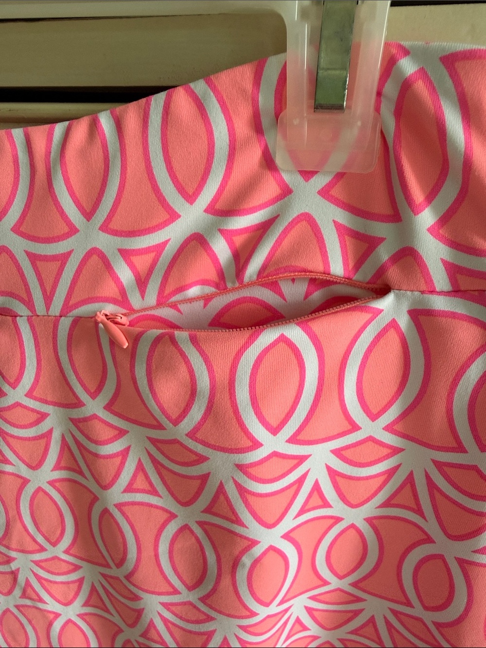 Lulu-B Pink Geometric Mini Skirt - Picture 7 of 11